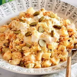 Ensaladilla con mayonesa de huevo duro