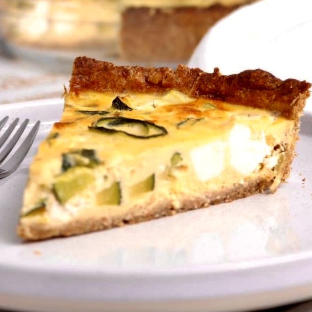 Quiché de calabacín y tres quesos