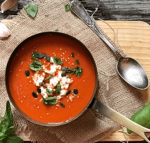 crema de pimientos asados